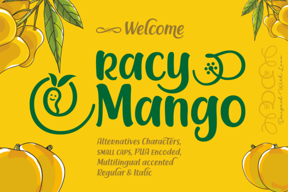Racy Mango Font: Fresh Handwritten Charm for Crafters